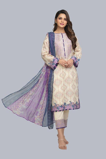 Bonanza Satrangi Asr213p58 L Purple Eid Collection 2021